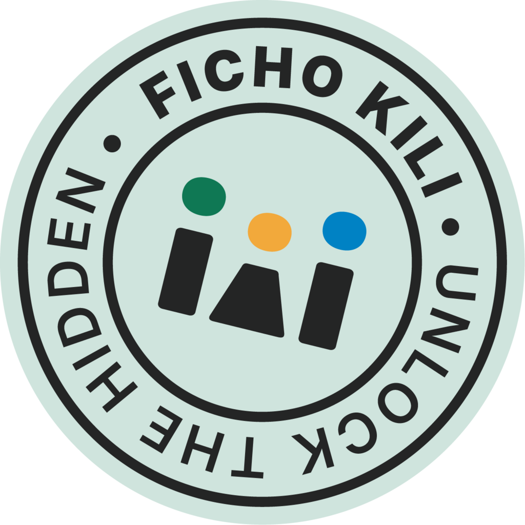 Illustrated circular badge representing the Between the Peaks cycling and hiking route